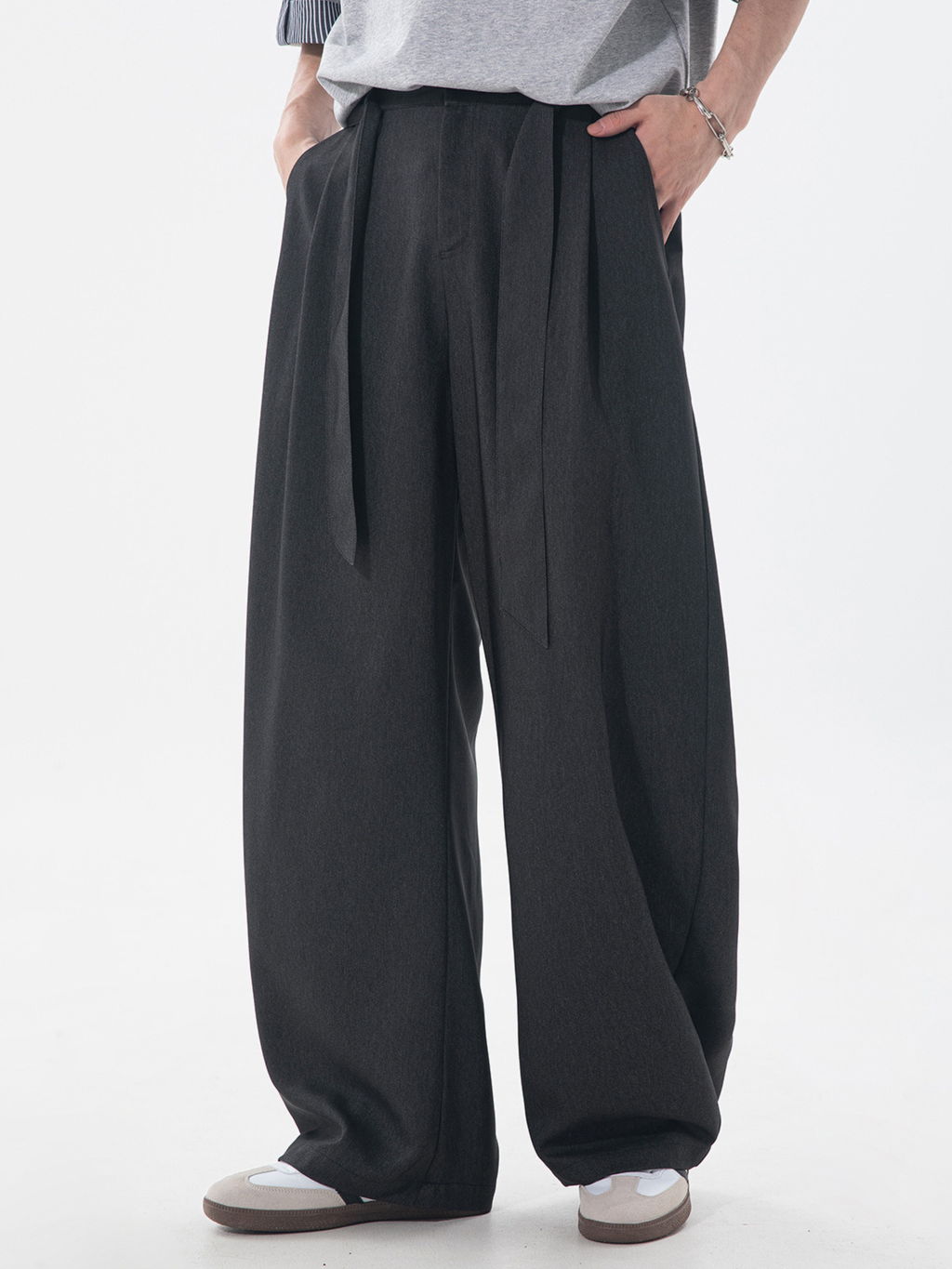 Slowtrail - Men's Faux Denim CleanFit Curved Pants