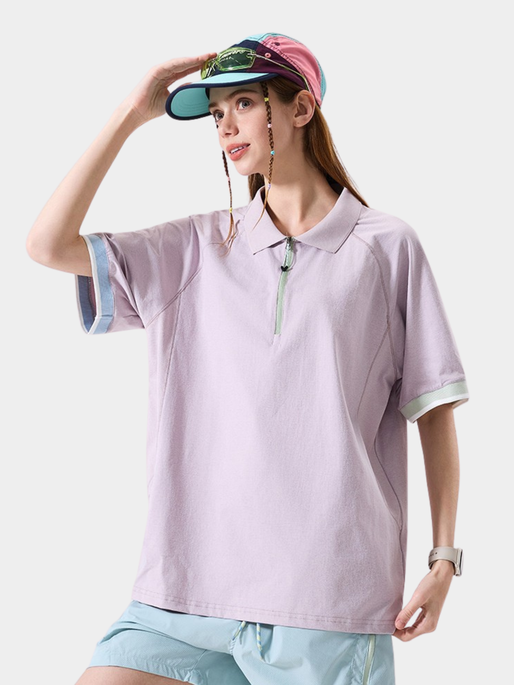 ChillFlask - Antibacterial Quick-Dry Half-Zip Polo T-Shirt