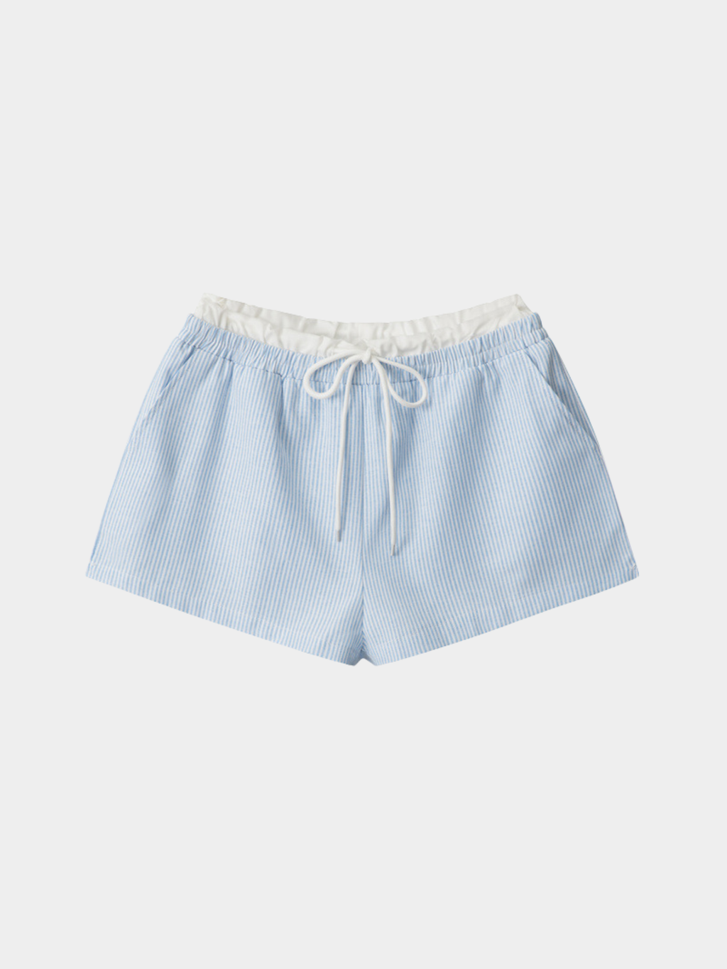 SkyLight - Women's Striped Double-Waist Casual Shorts