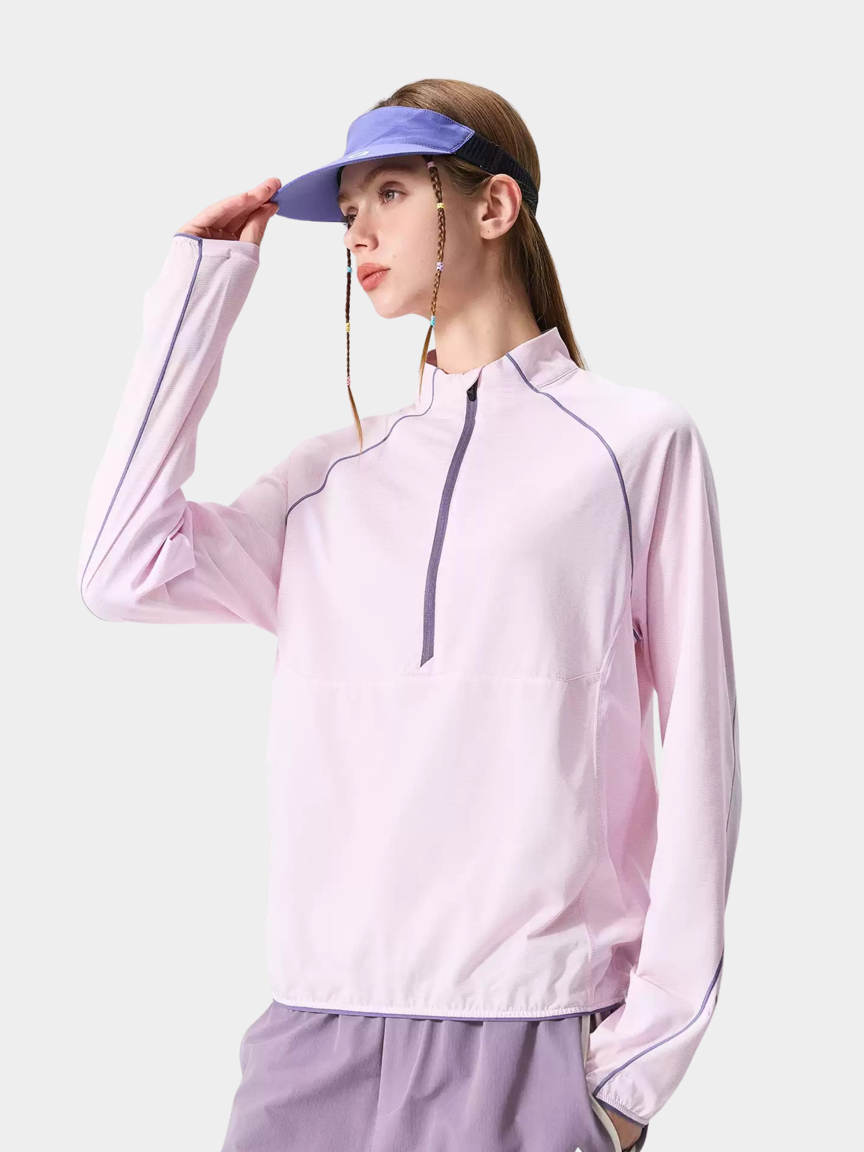 Snappy - Unisex Moisture-Wicking Quick-Dry Half-Zip Long Sleeve T-Shirt