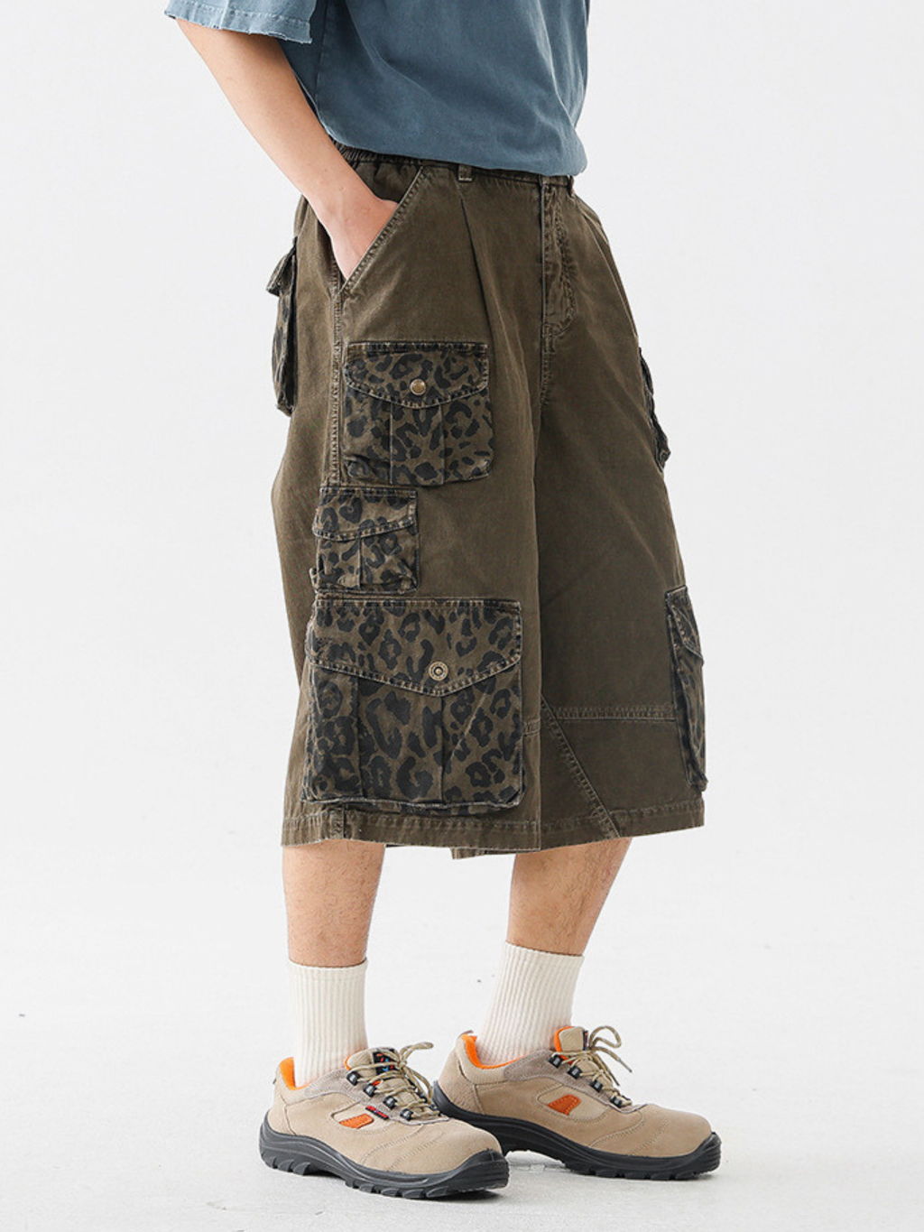 CampStick - Washed Solid Utility Cropped Pants
