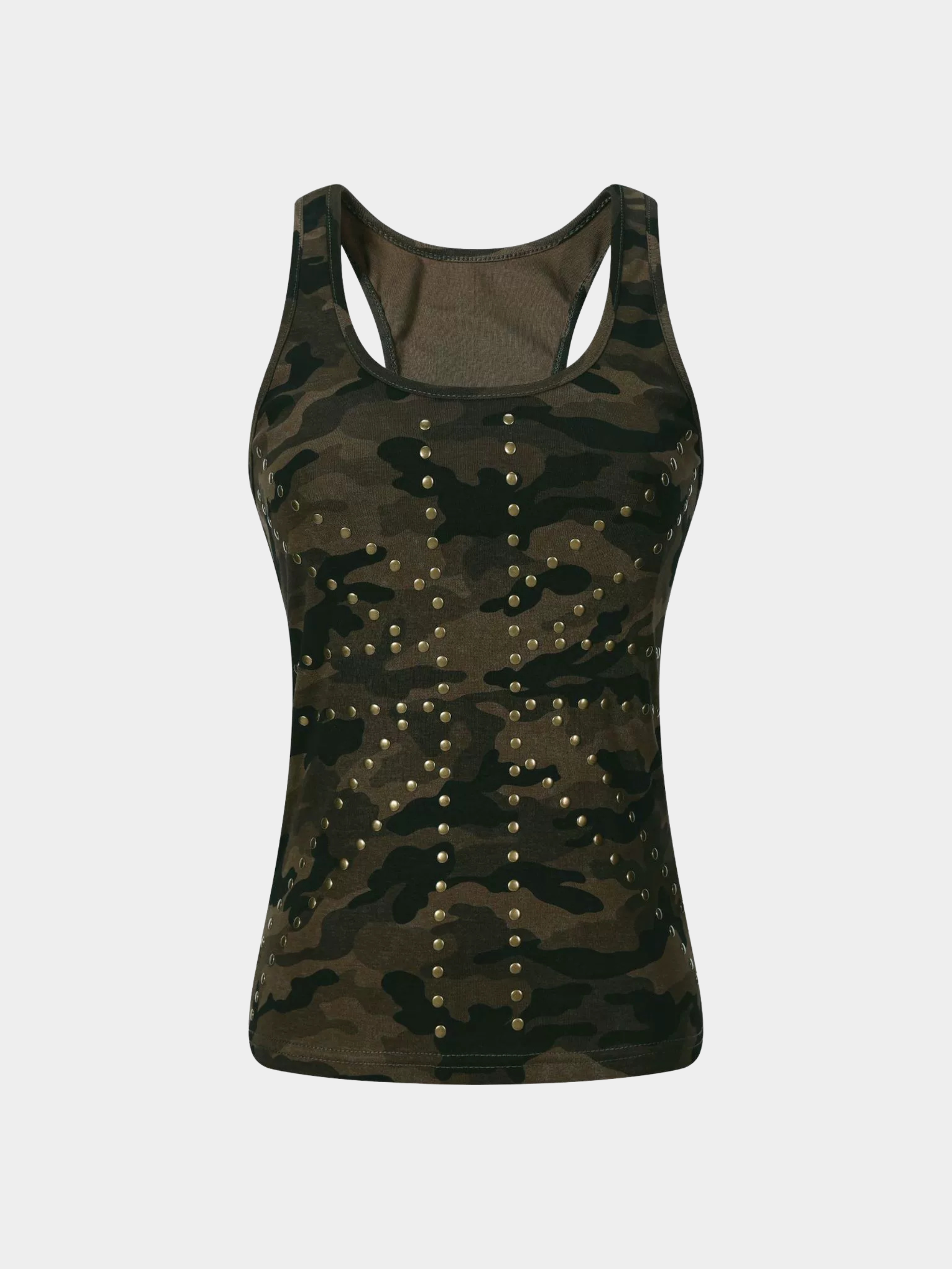 FoxTank - Women's Studded Camo Tank Top