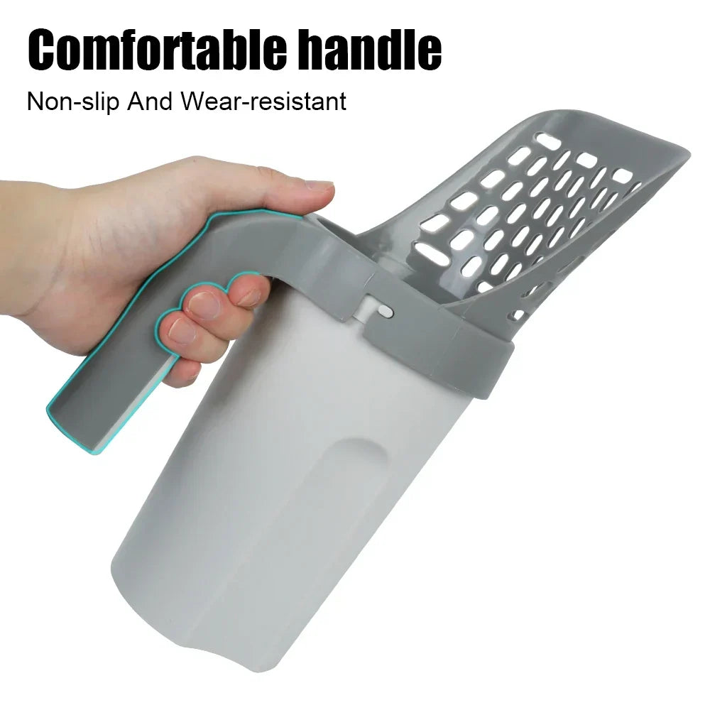 Cat Litter Scoop with Built-In Waste Bin – Easy Sift & Bag Design – Densaro