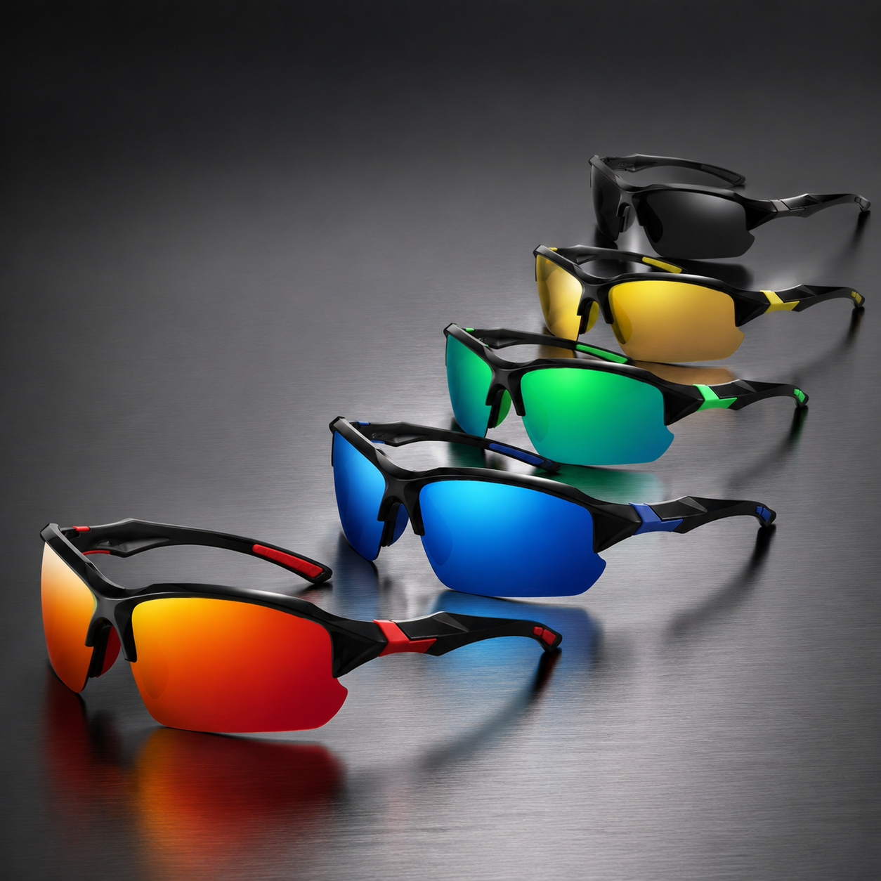 Velo-Pro "Wasp" | Aerodynamic Wrap-Around Polarized Sport Sunglasses