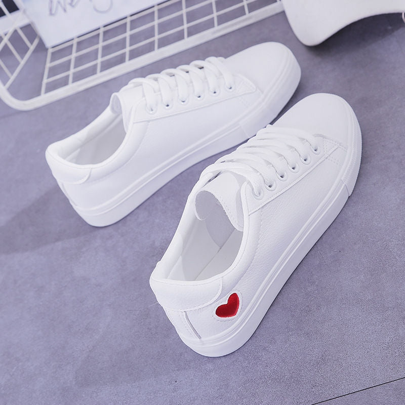 White Low-Top Comfortable Orthopedic Sports Sneakers