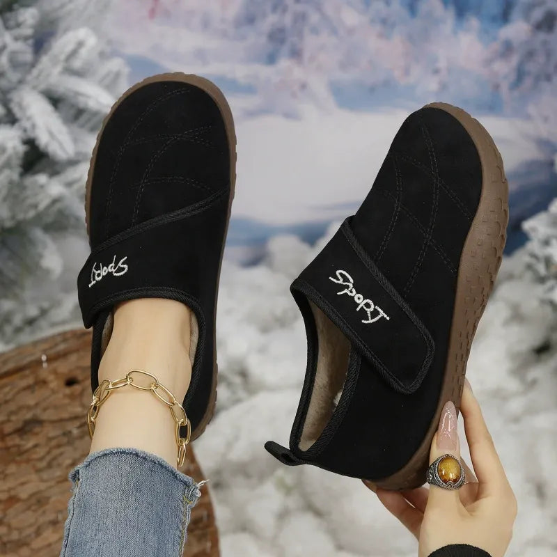 🔥Women's Orthopaedic Fleece-Lined Winter Shoes | Anti-Slip Warm Walking Slippers