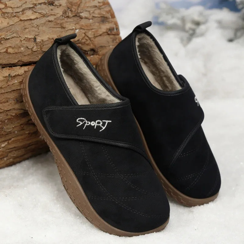 🔥Women's Orthopaedic Fleece-Lined Winter Shoes | Anti-Slip Warm Walking Slippers