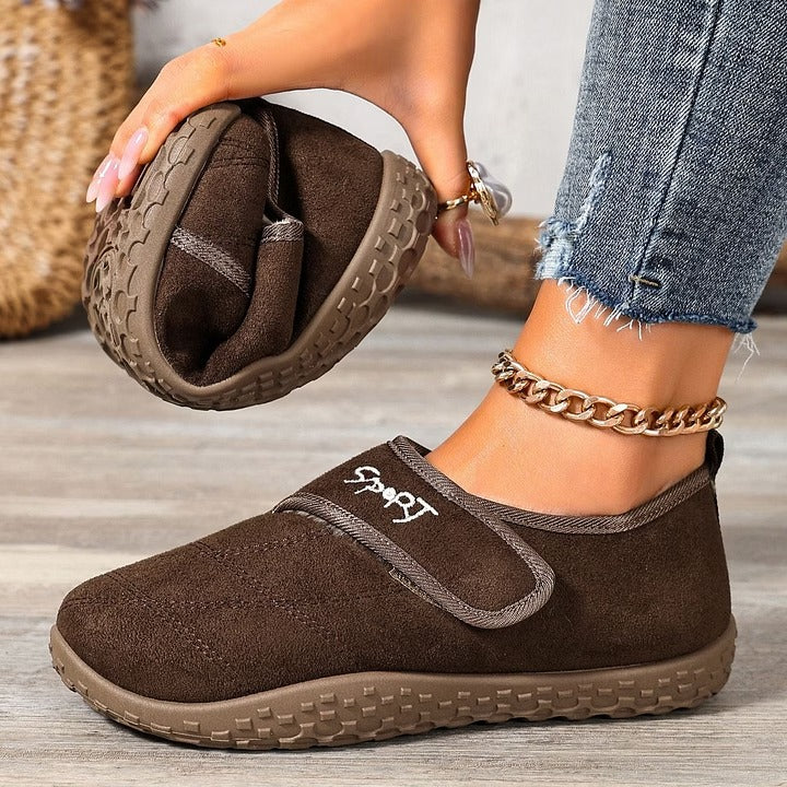 🔥Women's Orthopaedic Fleece-Lined Winter Shoes | Anti-Slip Warm Walking Slippers