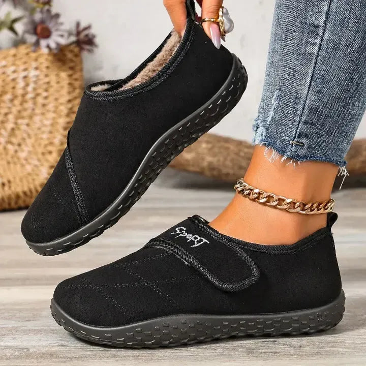 🔥Women's Orthopaedic Fleece-Lined Winter Shoes | Anti-Slip Warm Walking Slippers