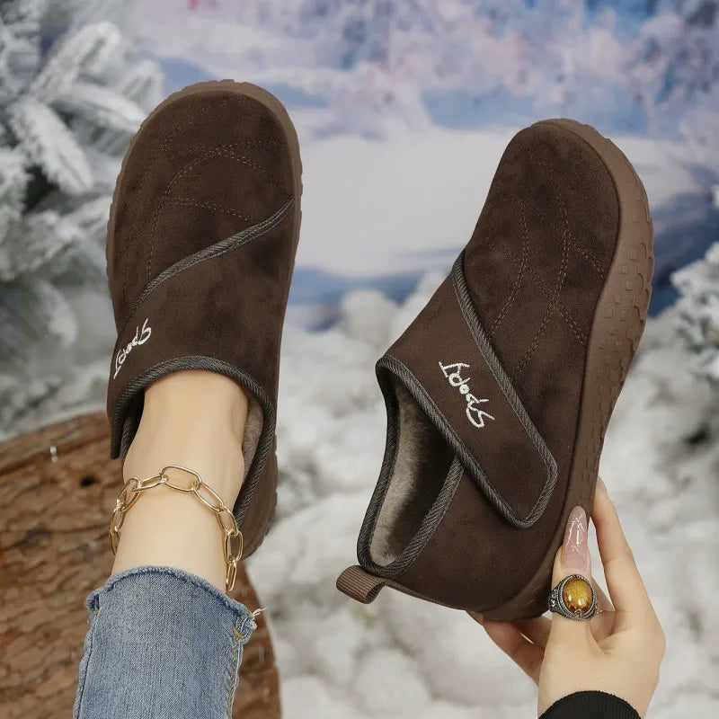 🔥Women's Orthopaedic Fleece-Lined Winter Shoes | Anti-Slip Warm Walking Slippers