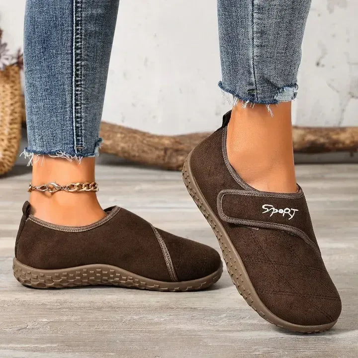 🔥Women's Orthopaedic Fleece-Lined Winter Shoes | Anti-Slip Warm Walking Slippers
