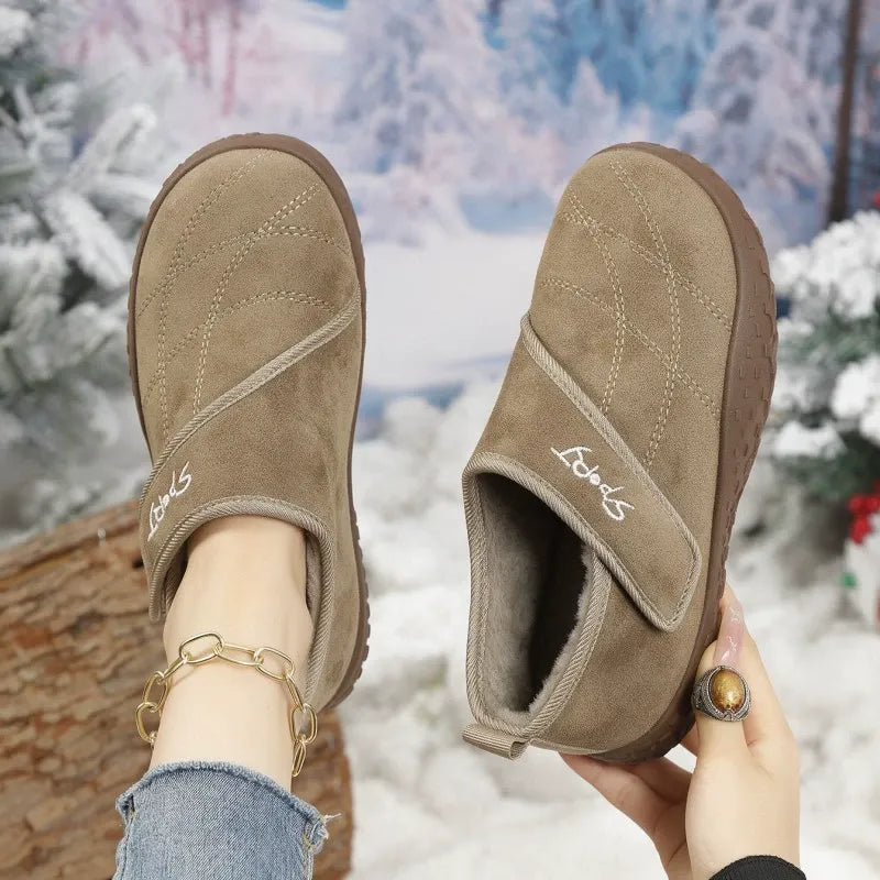 🔥Women's Orthopaedic Fleece-Lined Winter Shoes | Anti-Slip Warm Walking Slippers