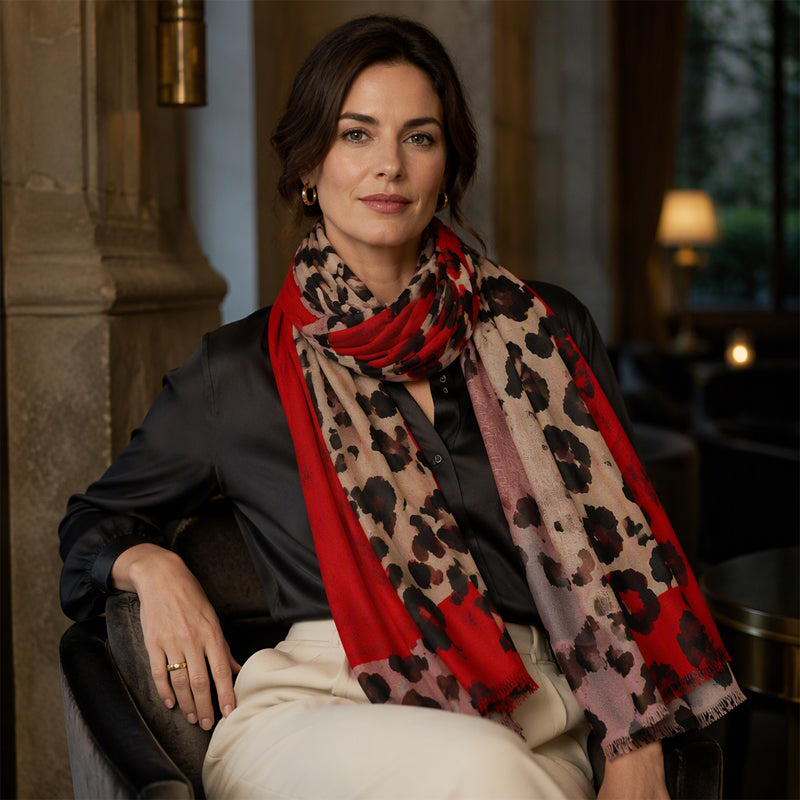 Women's Lightweight Leopard Print Scarf & Shawl – Versatile Long Wrap